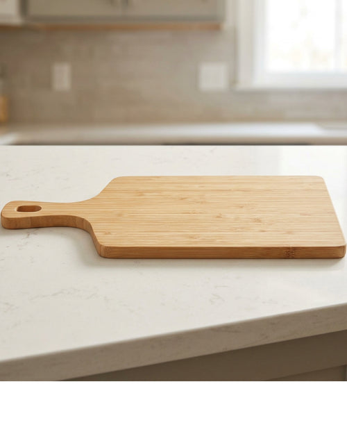 Kxvpn Bamboo Paddle Cutting Board Tapered Handle Natural - Lifestyle view