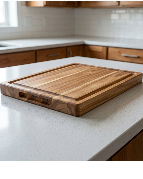 Kxvpn Reversible Acacia Juice Groove Cutting Board Natural - Lifestyle view